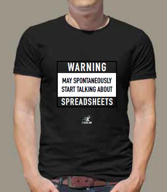 Warning May Talk About Spreadsheets - Black T-Shirt product image (1)