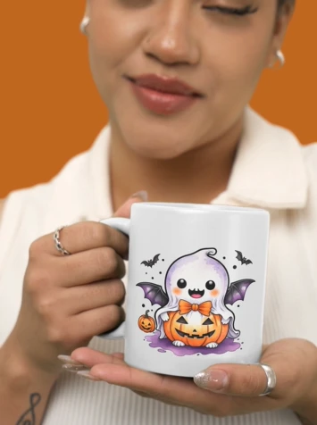 Halloween Mug Bat Ghost Jack-O-Lantern product image (4)