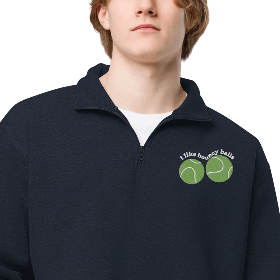 Fun Tennis Balls Embroidery Half Zip product image (27)