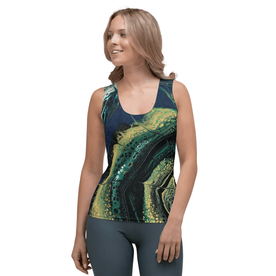 Midnight Halo - Acrylic Ring Pour Tank Top product image (1)