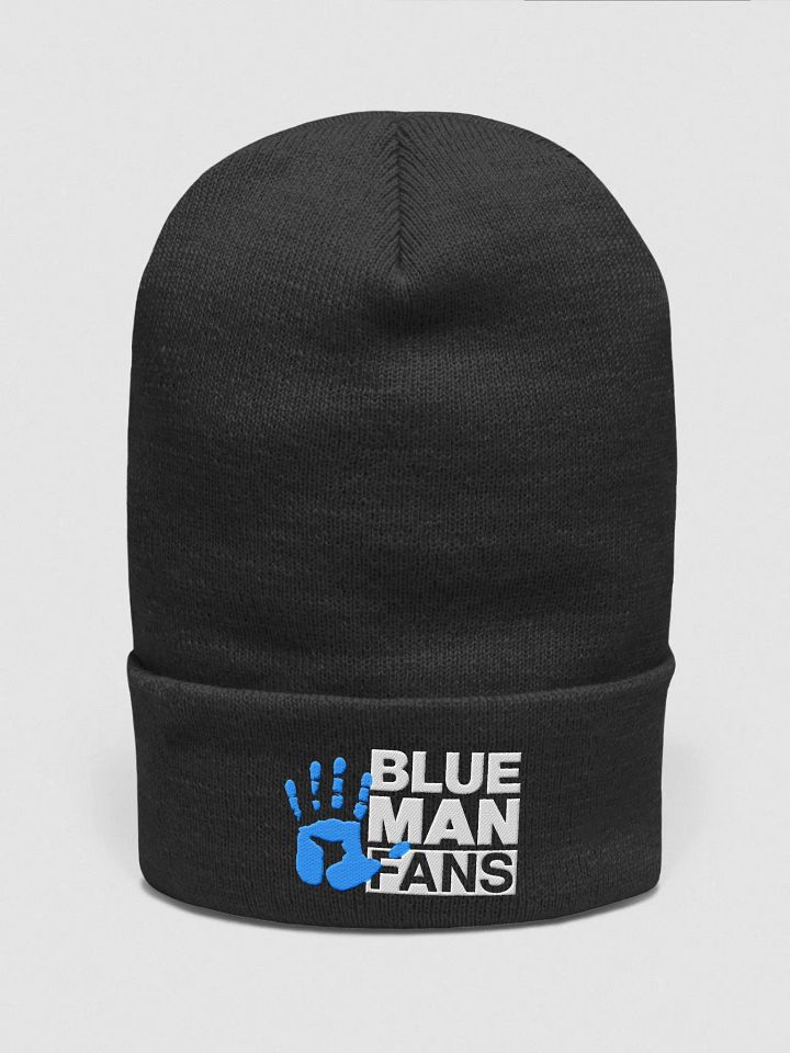 Blue Man Fans Hand Print Embroidered Beanie product image (1)
