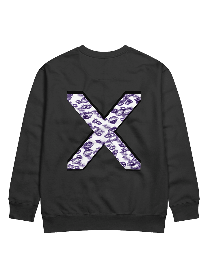White X Purple Lipstick Kisses | Crewneck product image (1)