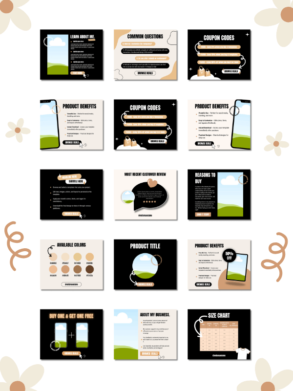 Cute Etsy MRR/PLR Canva Listing Mockups product image (3)