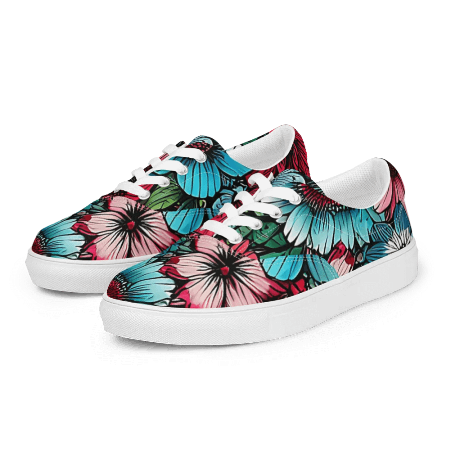 Floral Fusion Lace-Up Canvas Shoes product image (5)