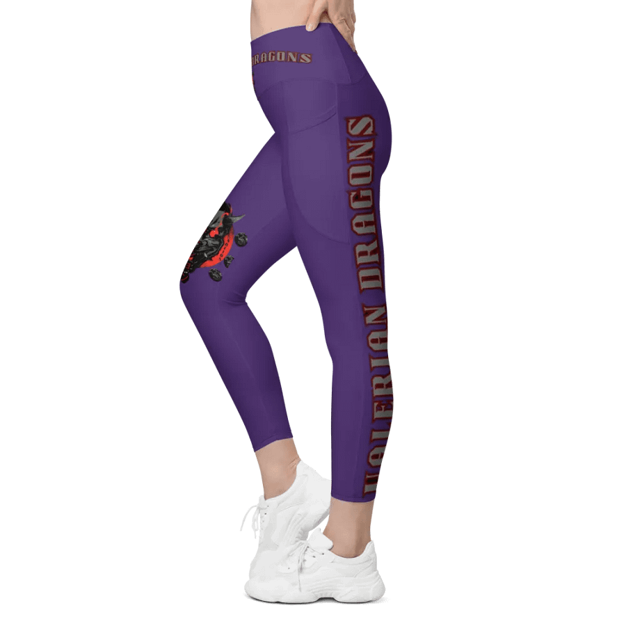 PURPLE demon soul square up women's pocket leggings product image (7)