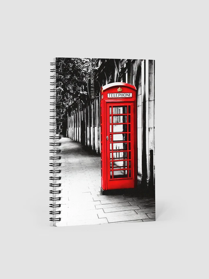 London Calling – Red British Telephone Box Spiral Notebook product image (1)