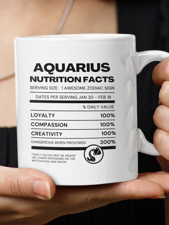 Aquarius Nutrition Facts Mug product image (1)