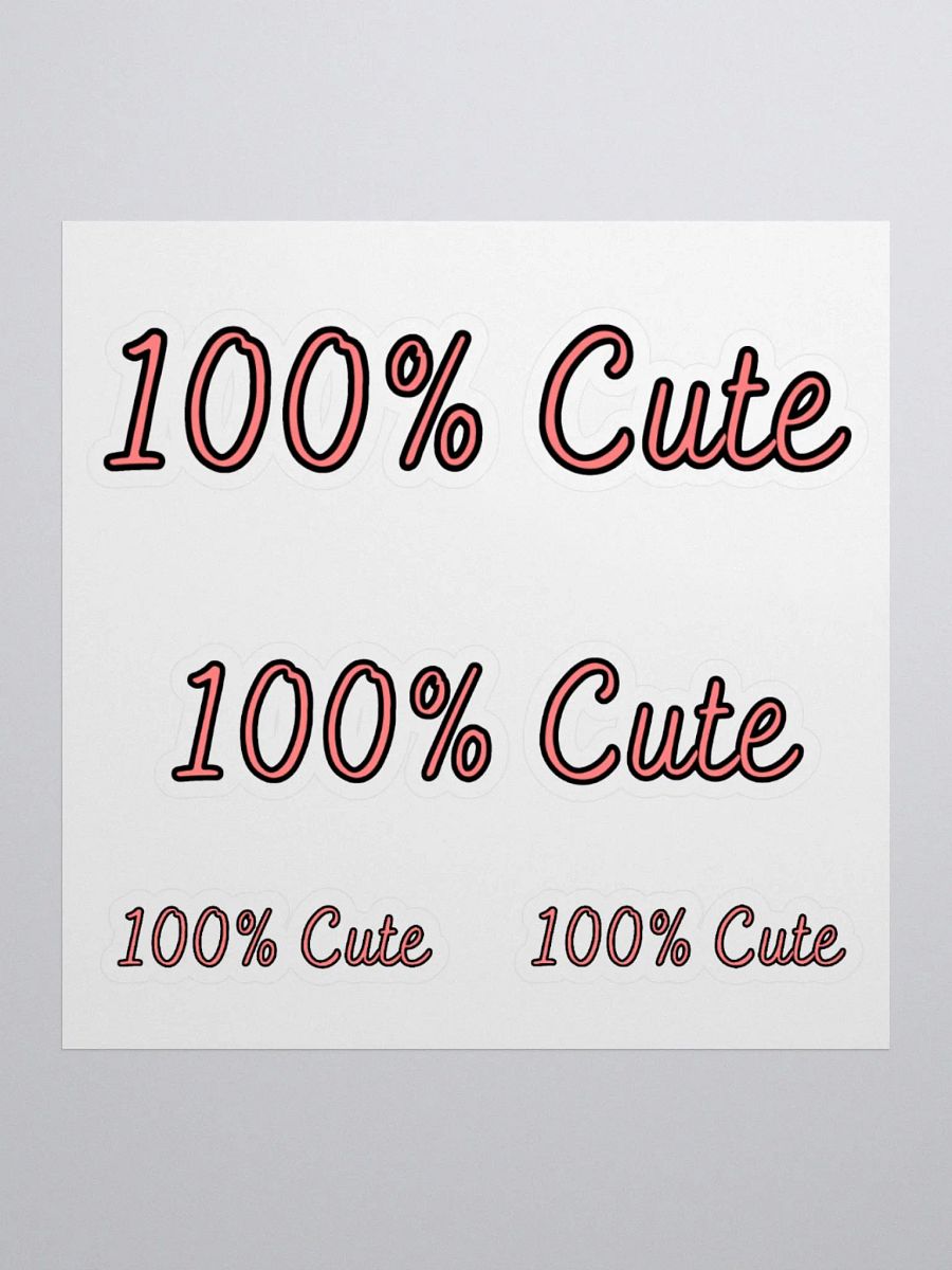 100% Cute Sticker (Pink) product image (1)