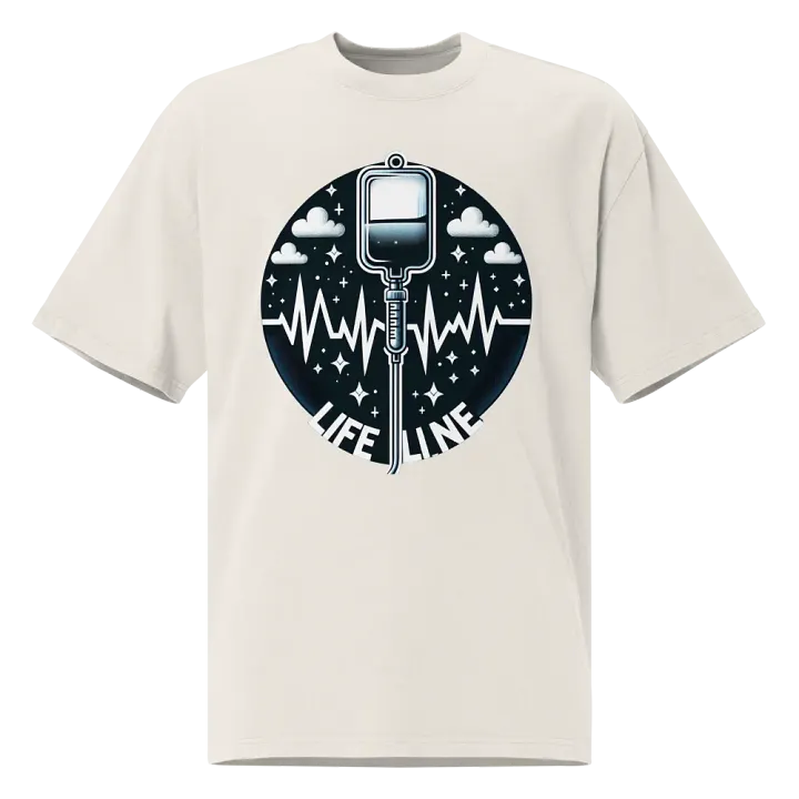 Lifeline EKG Oversized T-Shirt product image (2)