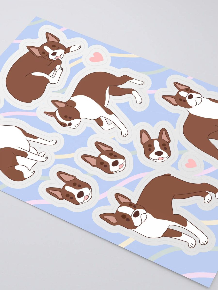 Boston Terrier Love Sticker Sheet product image (3)