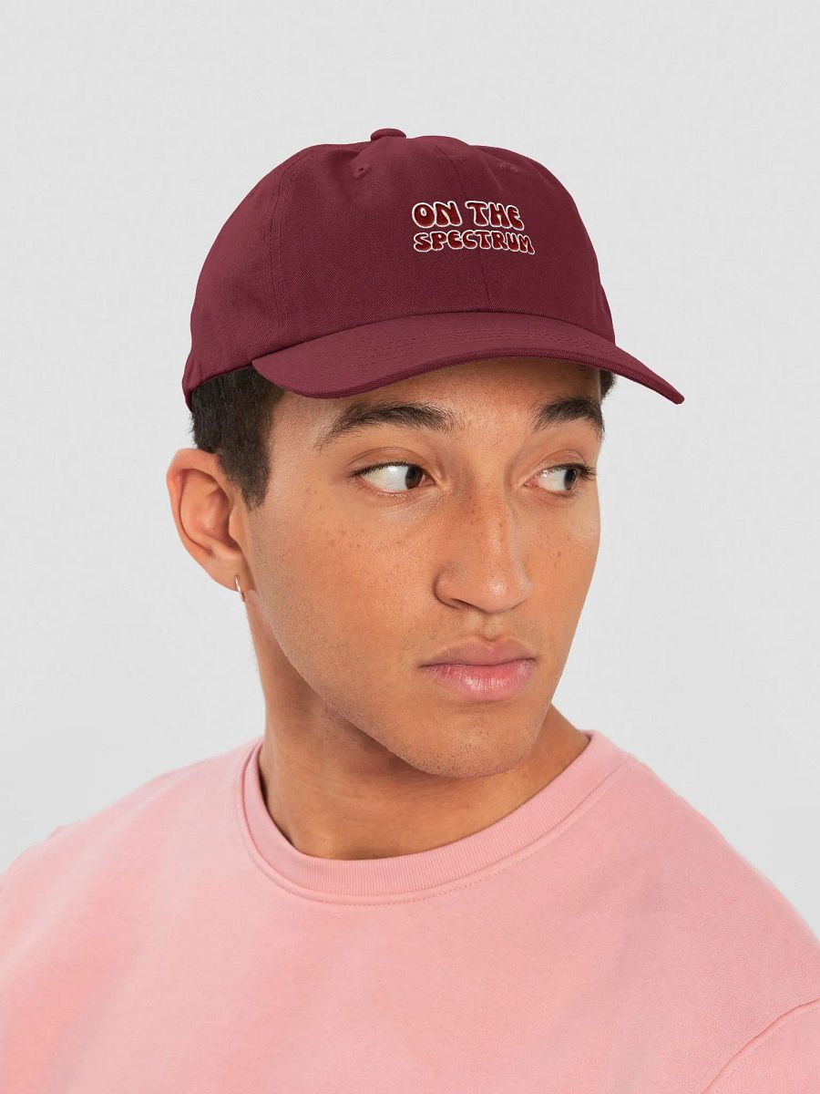 ON THE SPECTRUM (maroon) groovy lined design embroidered classic dad hat product image (23)