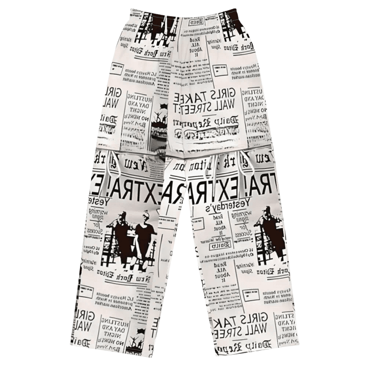 Vintage Newsprint All-Over Pants product image (1)