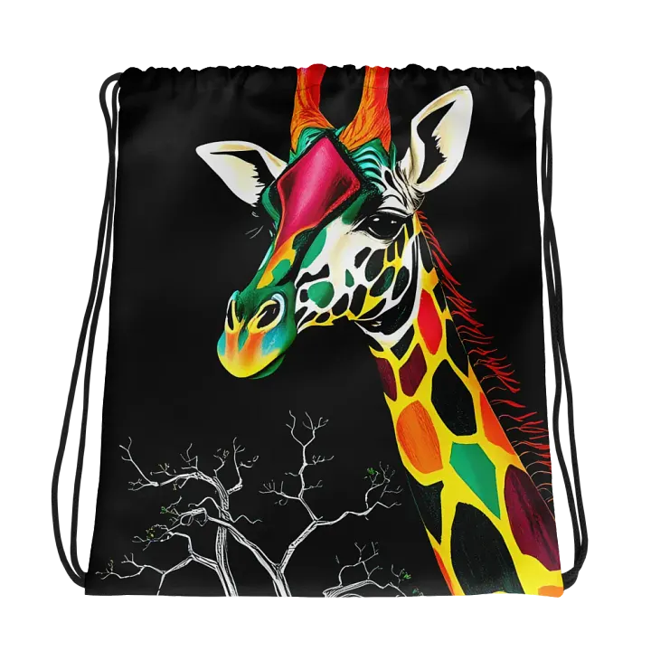 Vibrant Giraffe All-Over Drawstring Bag product image (1)