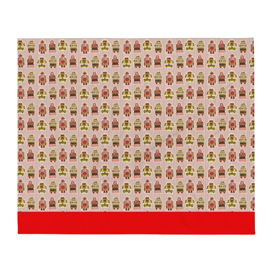 Atomic Robot Party - Blanket in Pink and Red product image (3)