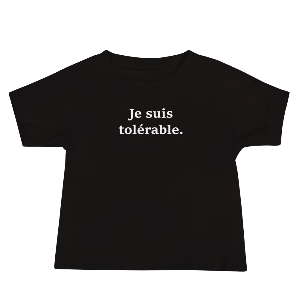 ''Tolérable'' T-shirt à manches courtes en jersey pour bébé product image (2)