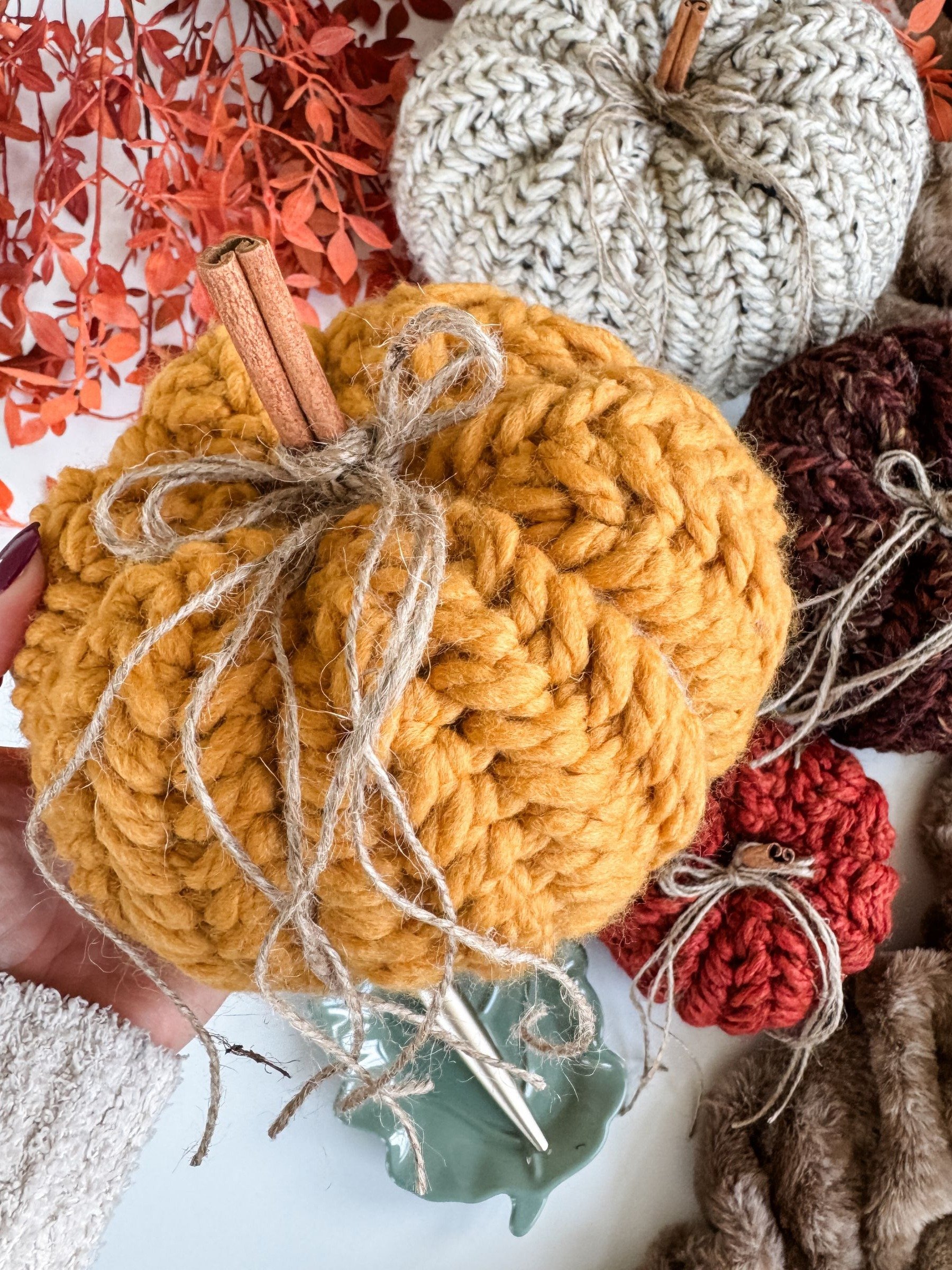 Chunky Herringbone Pumpkins Crochet Pattern product image (6)