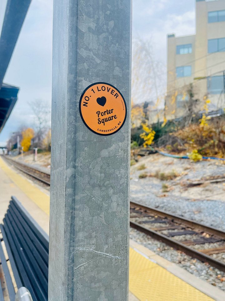 Porter Square No. 1 Lover Sticker (Technically Somerville, Spiritually Cambridge) product image (1)