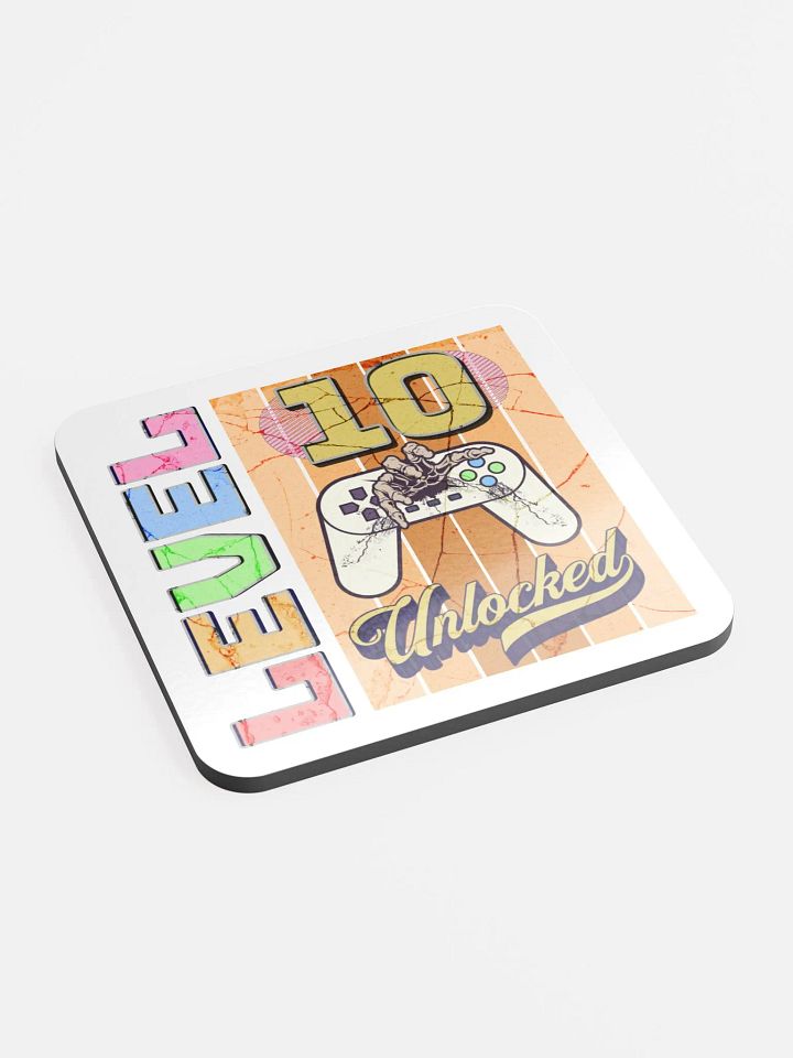 Level 10 Unlocked Gamer Coaster Set product image (2)