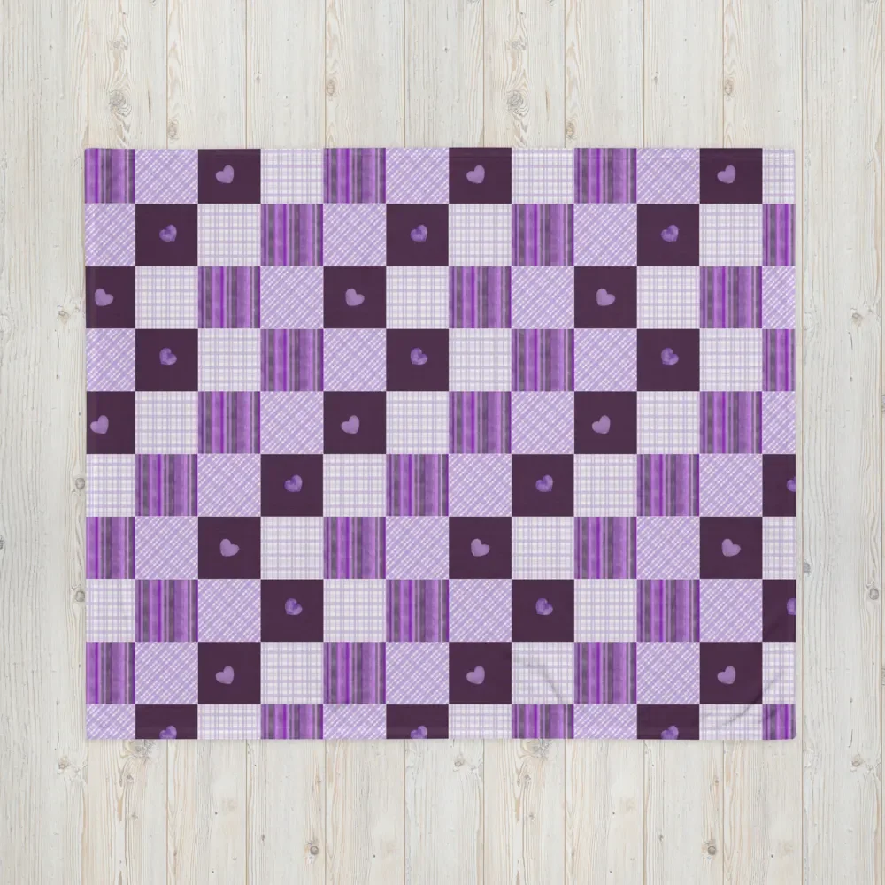 Tranquil Purple Patchwork: Custom Throw Blanket product image (8)