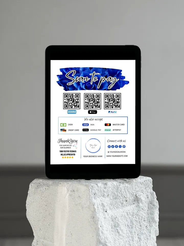 Celestia - Scan To Pay QR Code Sign Template product image (2)