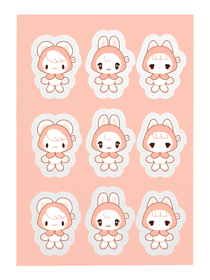 🧸 Pink Plushies Sticker Sheet | By Plushpon product image (1)