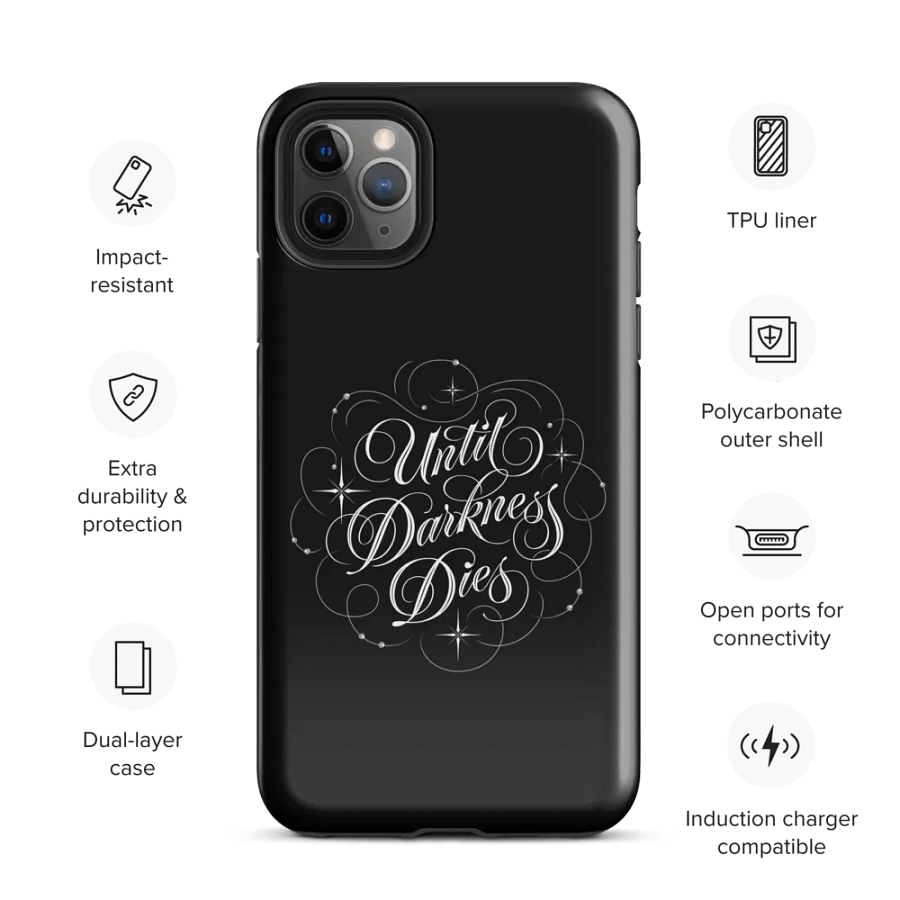 Until Darkness Dies (swirls design) iPhone Case product image (2)
