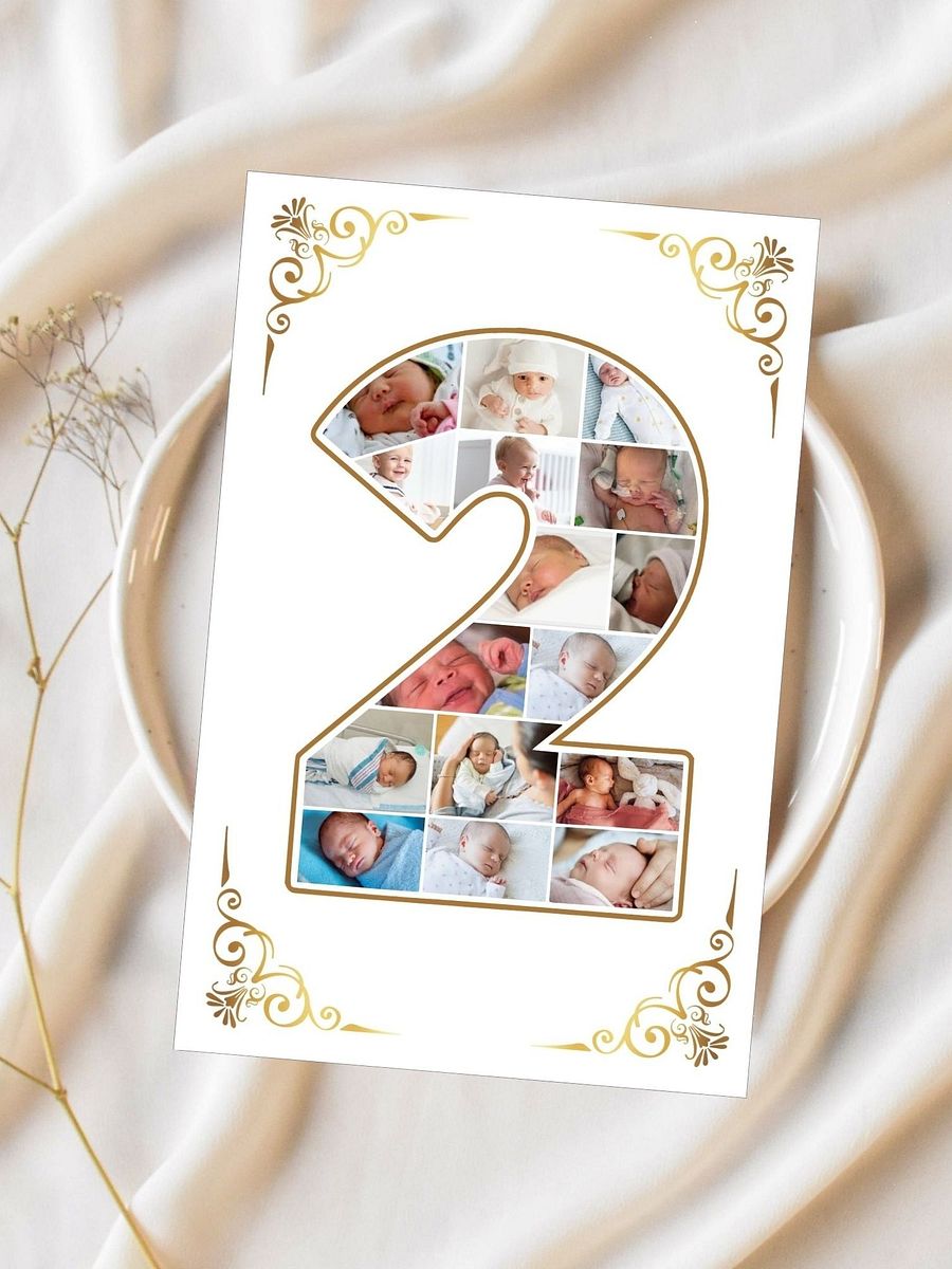 Two Year Celebration Card Photo Collage Canva Template product image (3)