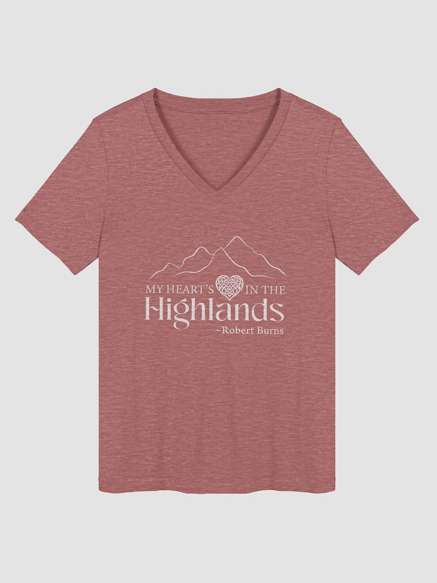 My Heart's in the Highlands Women's Relaxed Fit V-Neck Tee product image (1)