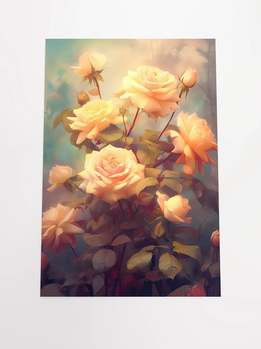Whispers of Dawn: Vintage Pastel Roses Poster for Timeless Elegance Matte Poster product image (3)