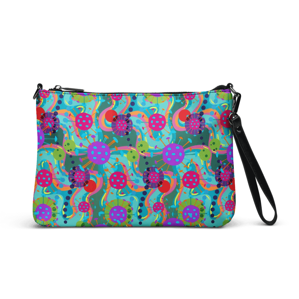 Vibrant techno All-Over Print Crossbody Bag for the tech enthusiasts product image (1)