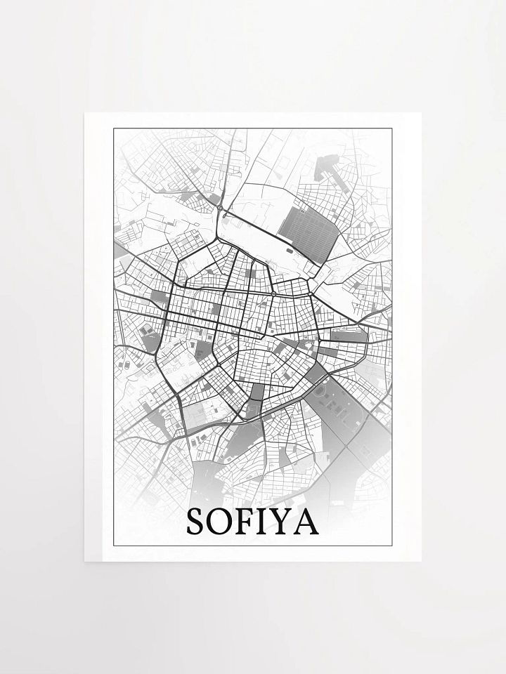 Sofiya, Bulgaria, city map print product image (2)