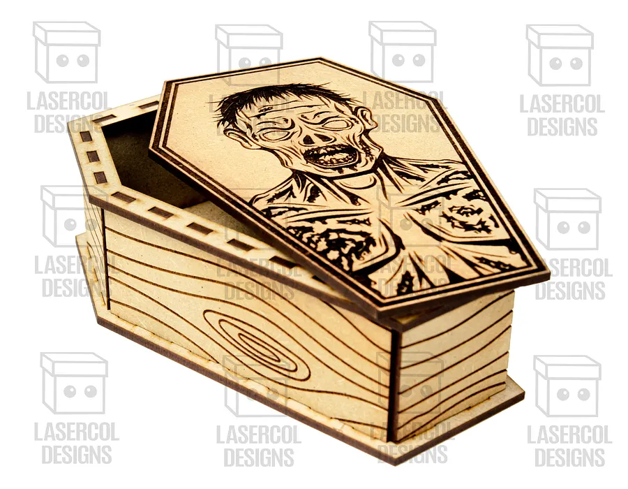 Halloween Coffin Box Set 3 (2 Sizes) - Laser Cut Files product image (4)