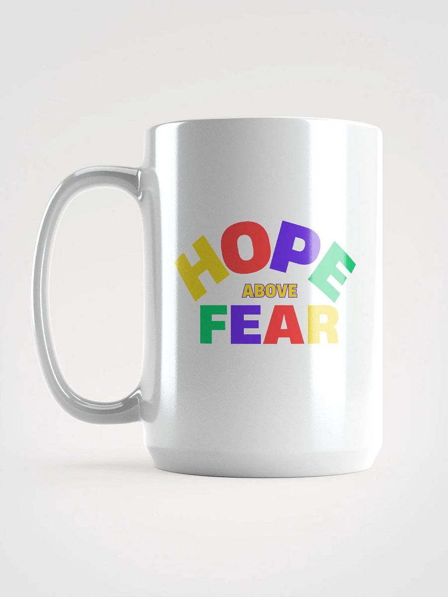 HOPE & FEAR Above White Glossy Mug product image (6)