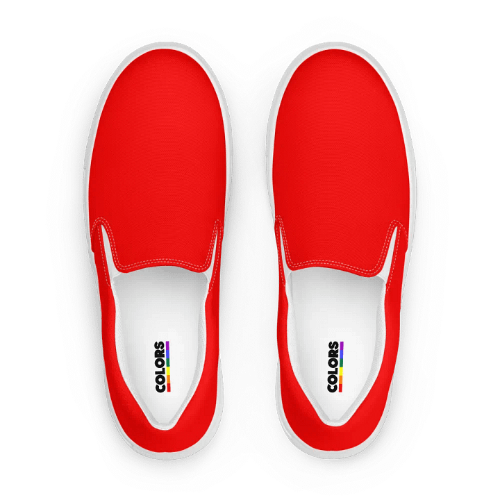 Women's Red Slip-On Canvas Shoes product image (2)