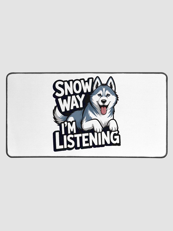 Snow Way Husky Desk Mat product image (1)