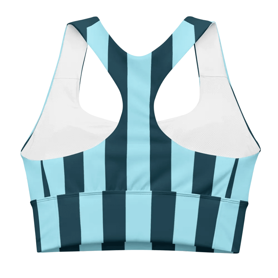 Blue Stripe Longline Sports Bra - UPF50+ protection product image (4)