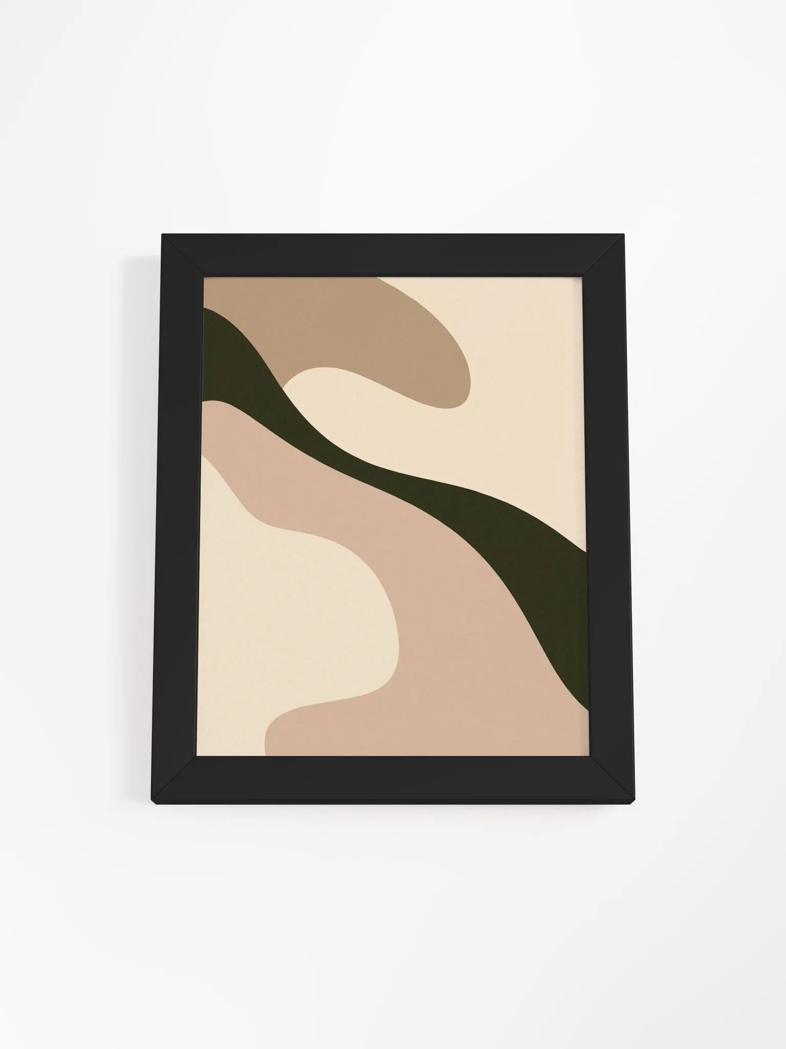 Modern Abstract Framed Wall Art - Earthy Tones Minimalist Canvas Design product image (5)