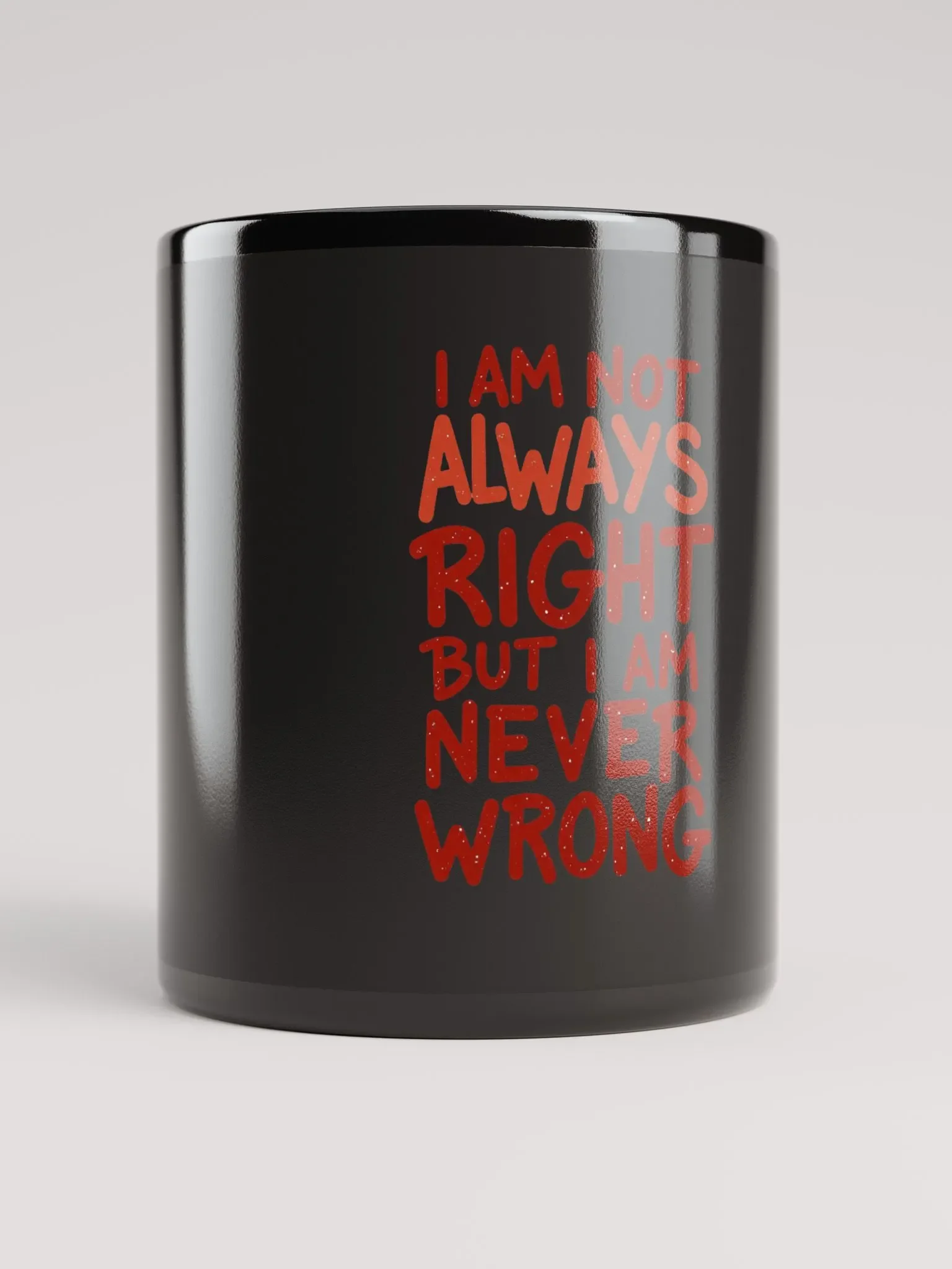 Never Wrong Red Text Mug product image (10)
