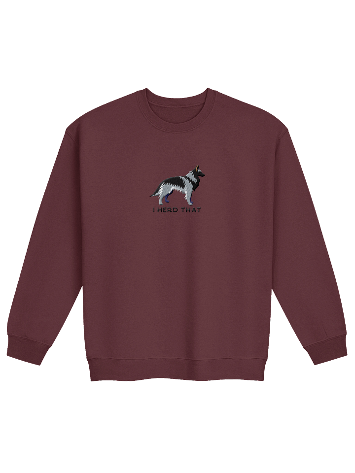 I Herd That Sweatshirt (Embroidered) of a Belgian Tervuren(Gray & Black) product image (2)