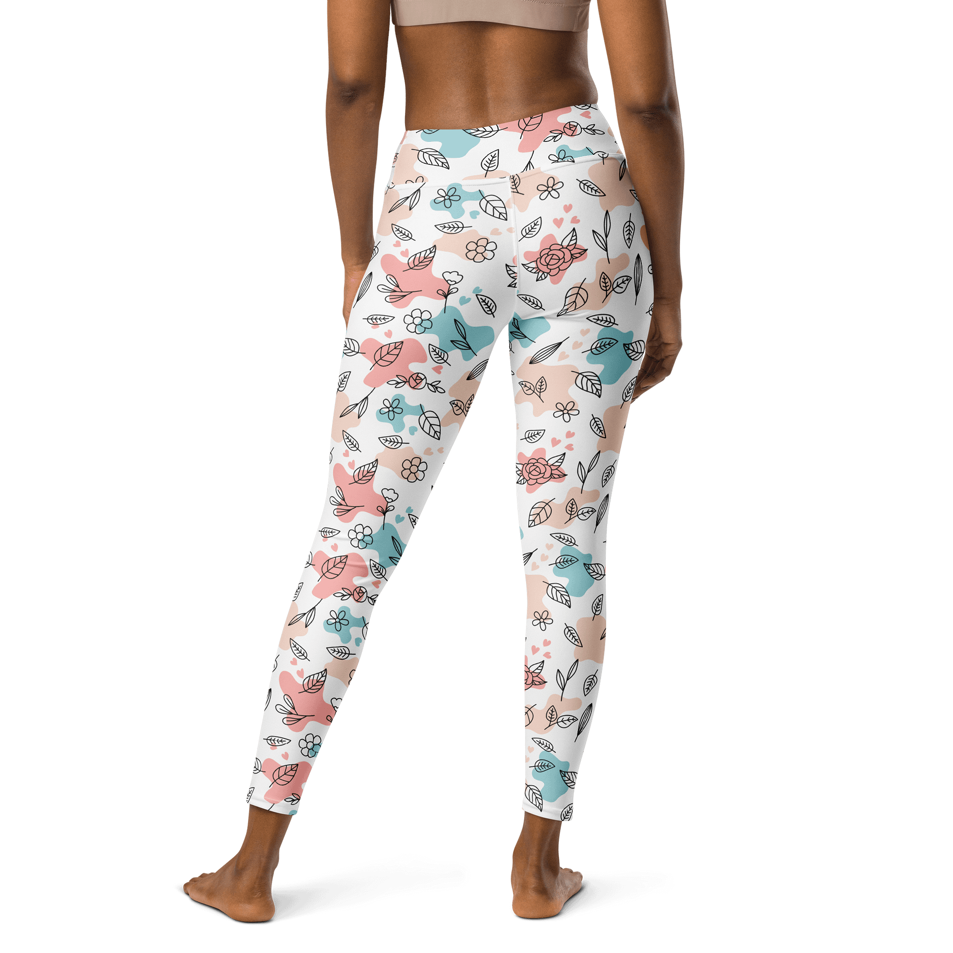 Garden Muse High-Waist Leggings - Floral Watercolor product image (2)