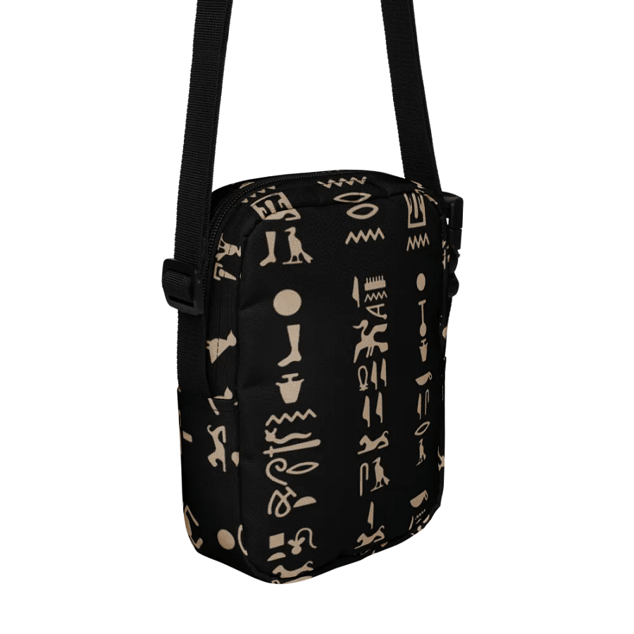 Isis Black Hieroglyphs All-Over Print Crossbody Bag product image (3)