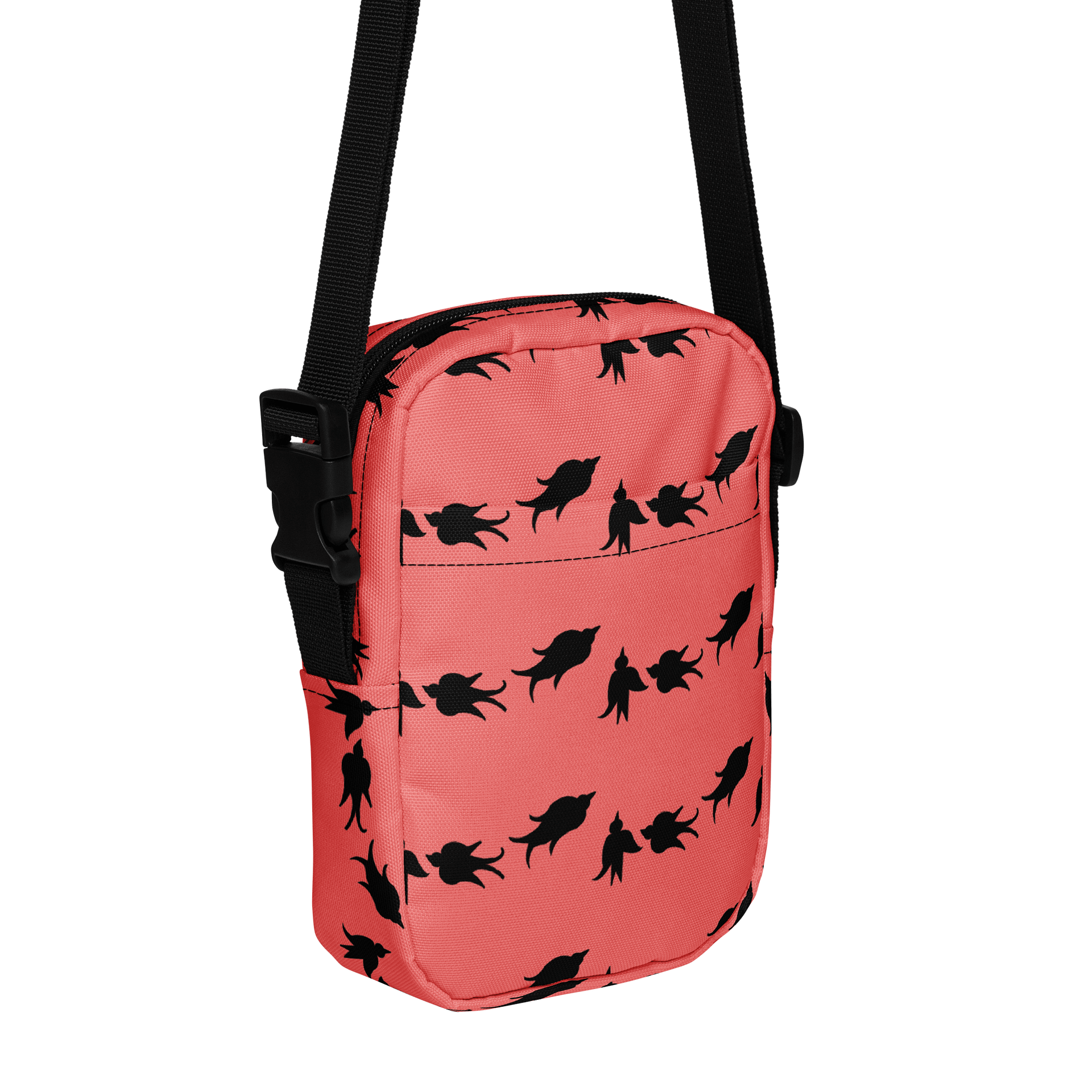 Pink and Black Ravens All-Over Crossbody Bag product image (1)