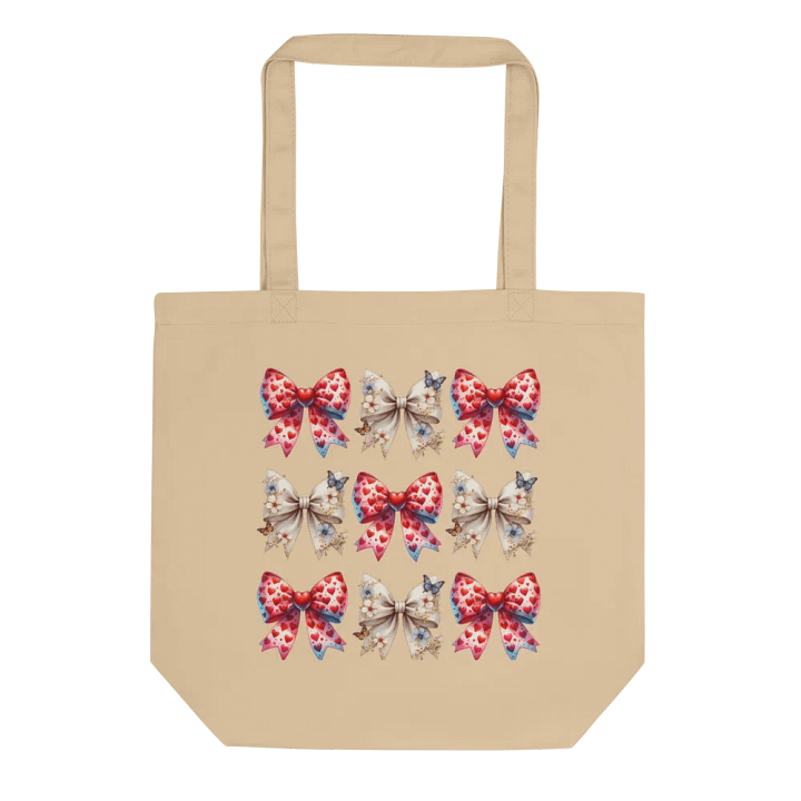 Spring Bows Heart Whimsy Tote Bag Collection product image (1)