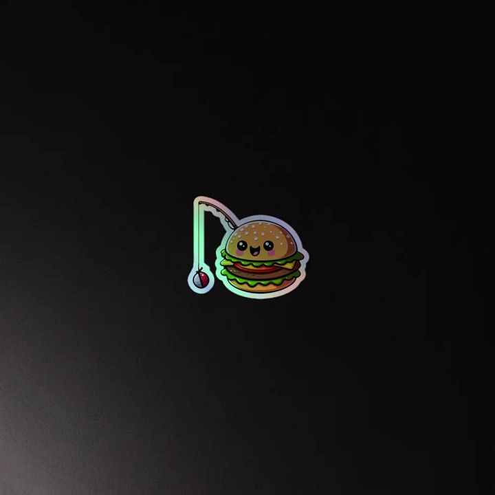 Whimsical Burger Holographic Sticker Sheet product image (4)
