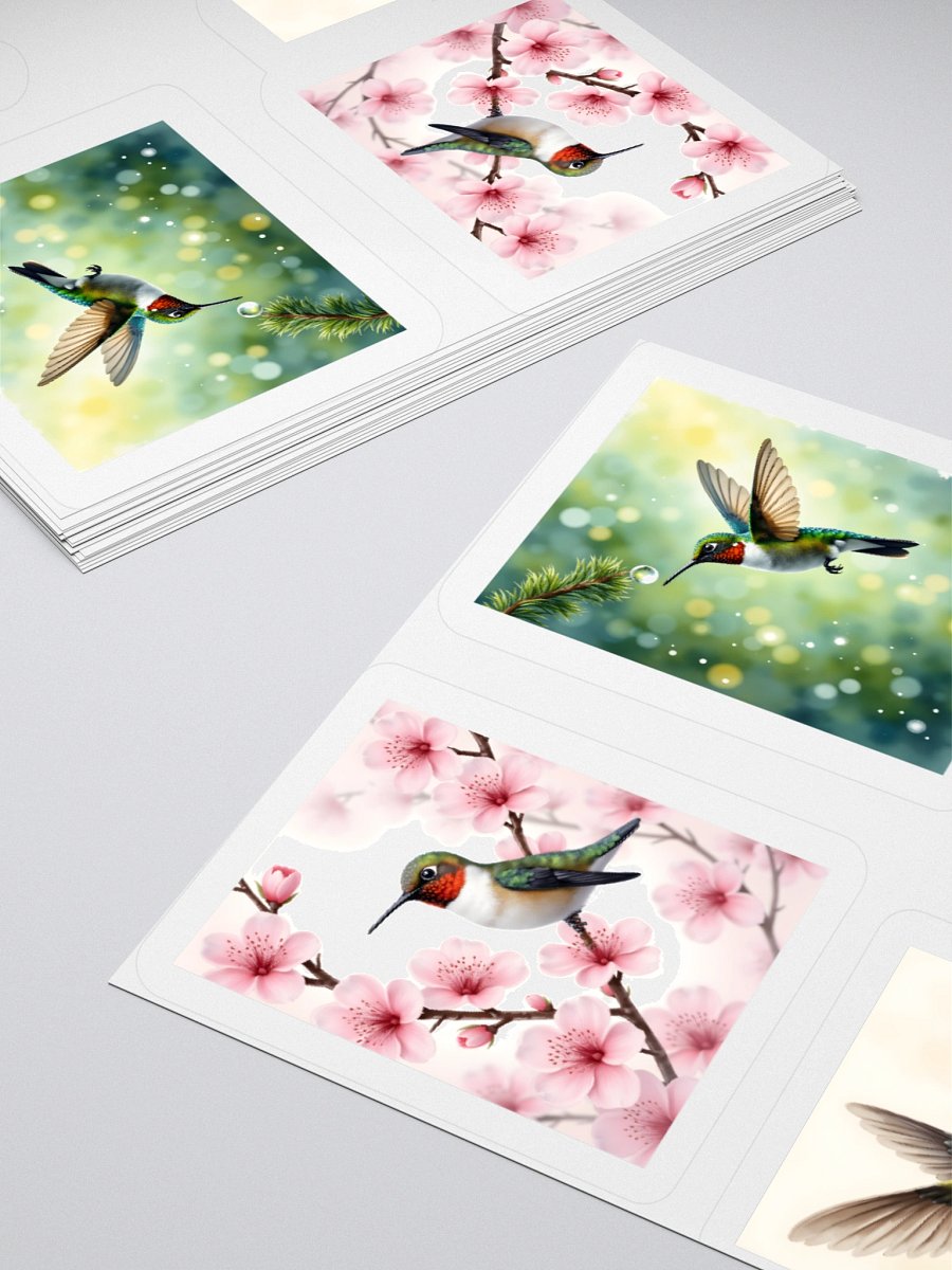 Vibrant Hummingbird Kiss Cut Sticker Set product image (12)