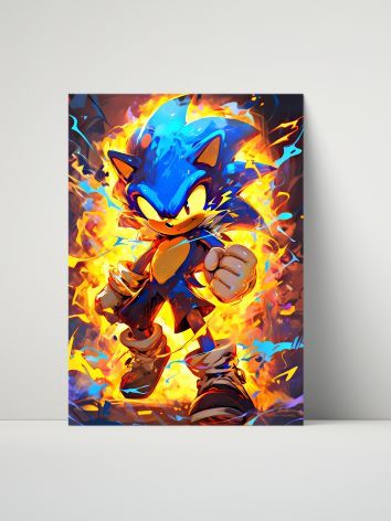 Sonic the Hedgehog 8"x10" Metal Print – Blaze of Speed product image (1)