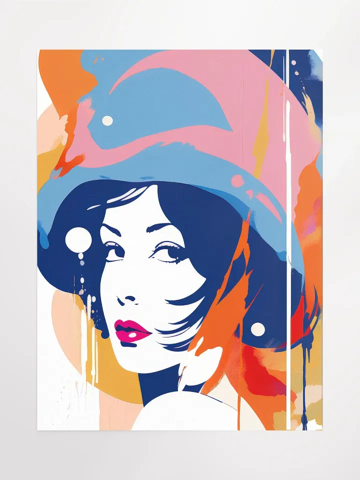 Abstract Woman v7 - Vintage Style Poster - Girly - Medium Size 18x24 Inches product image (1)
