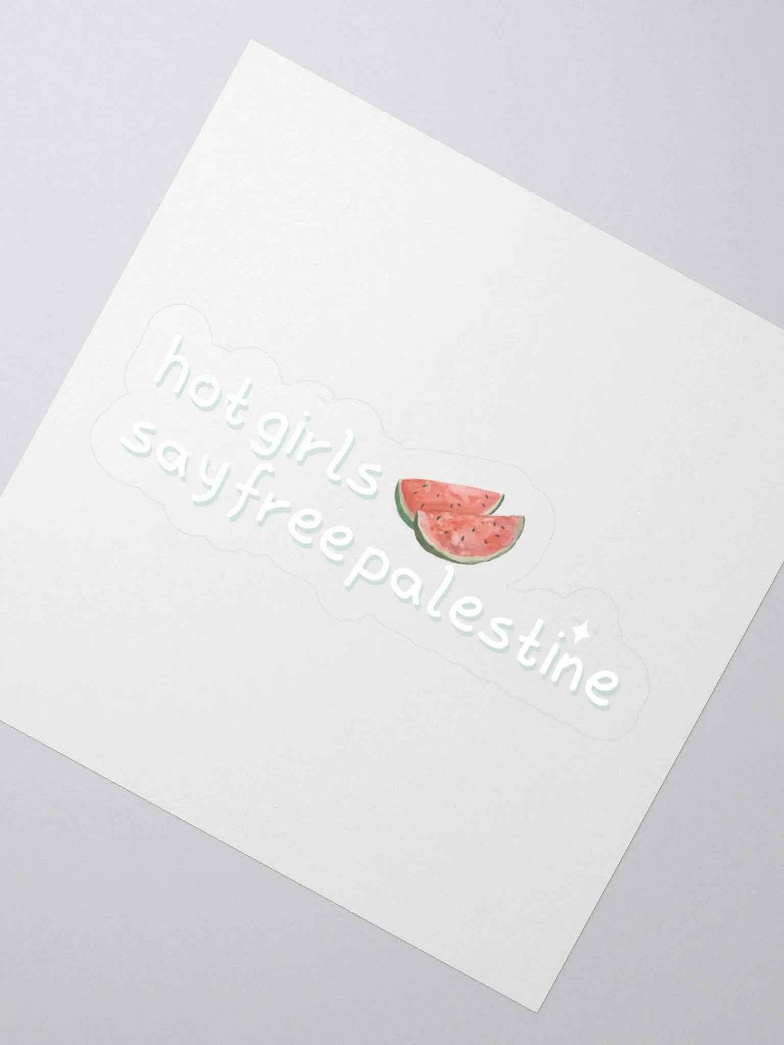 hot girls say free palestine sticker product image (2)