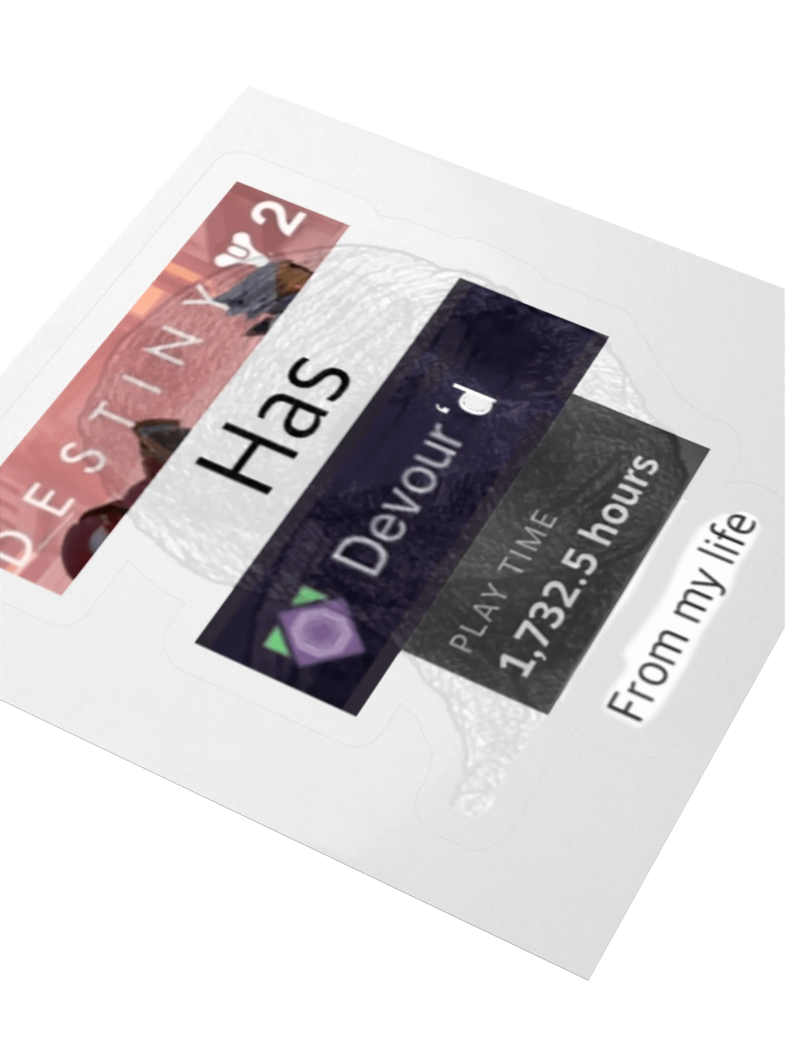 Destiny has devour'd my time sticker by Willguy24 product image (6)
