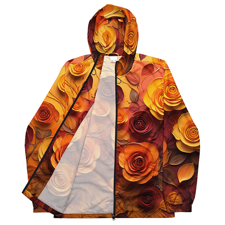 Bold Floral Rose Print Windbreaker Jacket – Lightweight, Water-Resistant, All-Over Print (XS–3XL) product image (2)